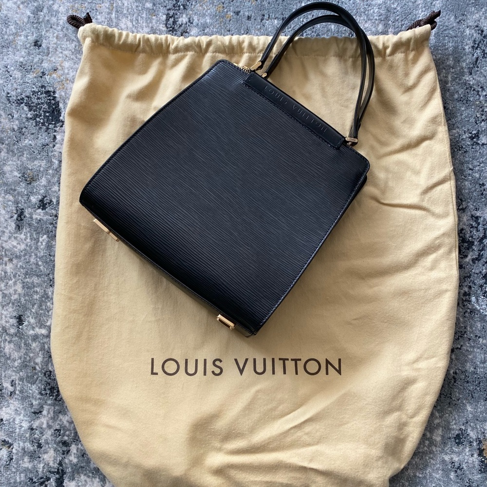 Louis Vuitton Figari PM Black Epi Leather Handbag